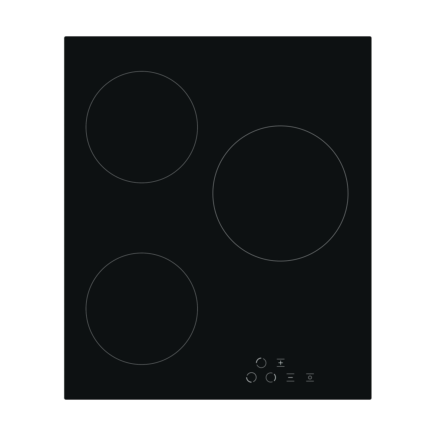 Simfer | Hob | H4.030.DECSP | Vitroceramic | Number of burners/cooking zones 3 | Touch | Black