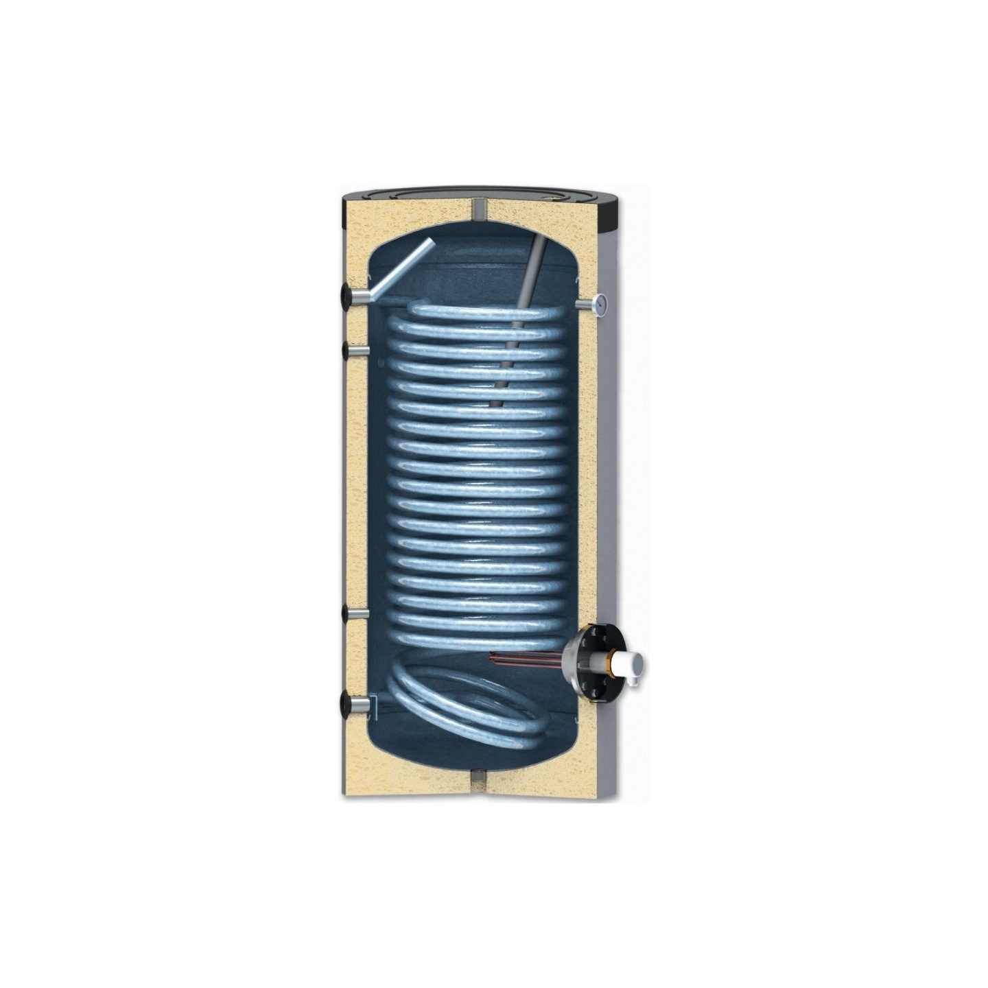 Sunsystem | SWPN200 | Enameled Water Heater 200L with Heat Exchanger 1.9 m