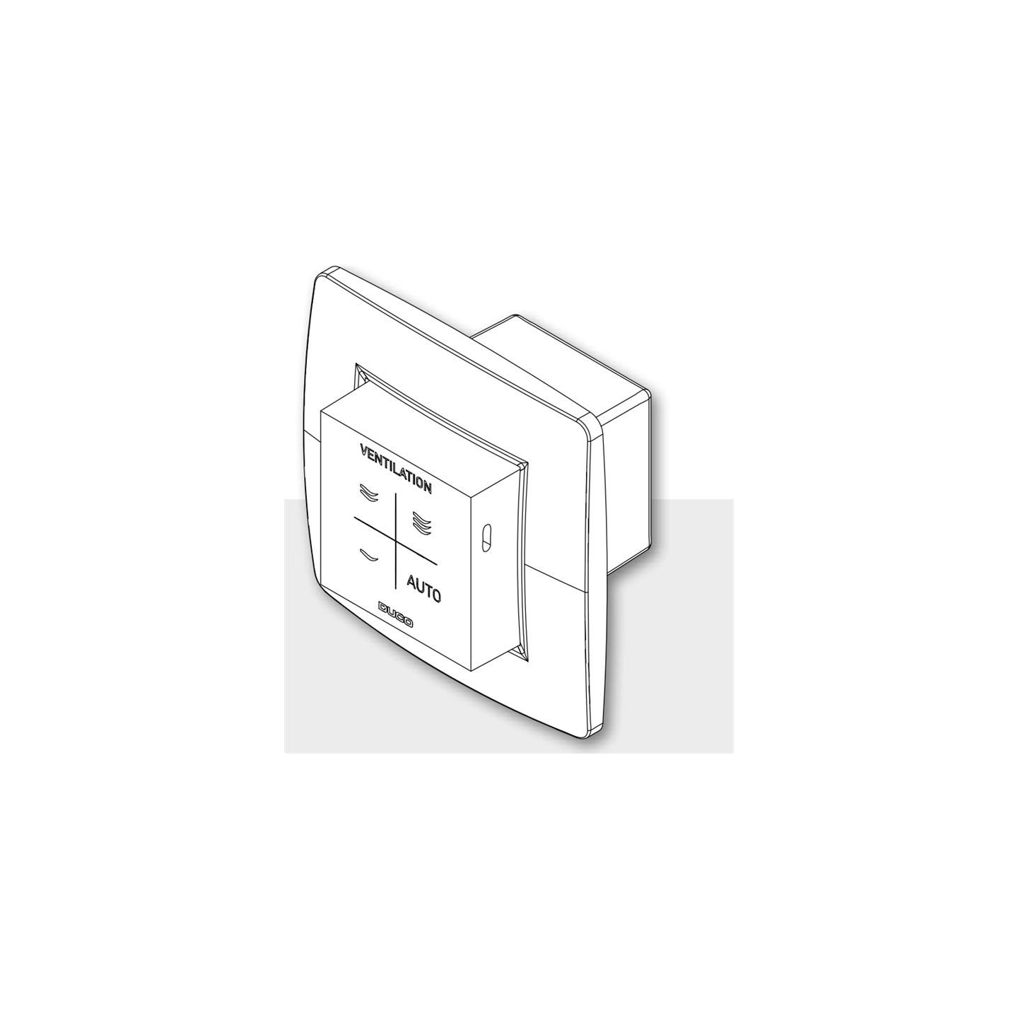 Duco Humidity Room Sensor with Control RF/Wired, White