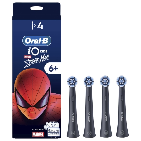 Oral-B Replacement brush heads | iO kids Refills Spiderman | Heads | For kids | Number of brush heads included 4