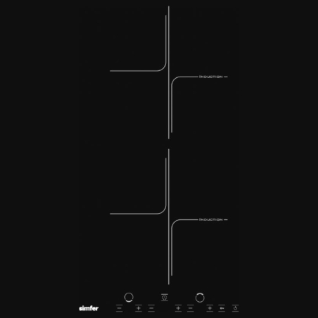 Simfer Hob | 3020 XEISP | Simfer Number of burners/cooking zones 2 | Induction | Touch control | Timer | Black