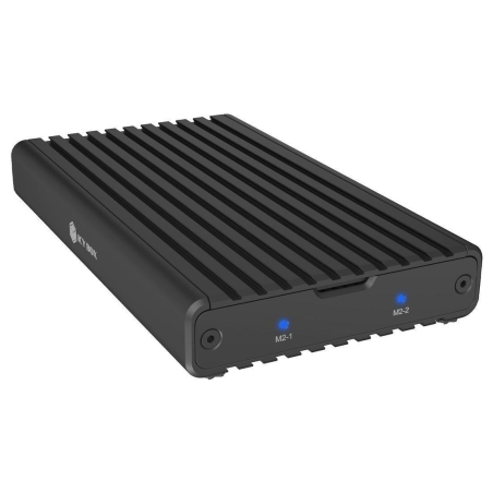 Raidsonic IB-2817M-C32 | Enclosure for 2x NVMe SSD with USB 3.2 Gen 2x2 Type-C connection