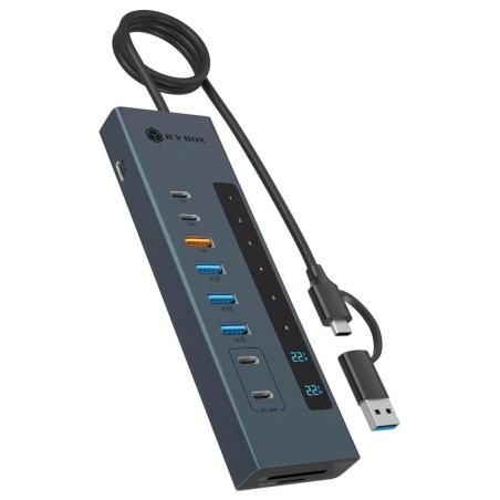 Raidsonic Icy Box USB Hub 11-in-1 USB-C Hub USB 3.2 Gen 2 PD | IB-HUB1742CR-C2PD