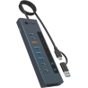 Raidsonic Icy Box USB Hub 11-in-1 USB-C Hub USB 3.2 Gen 2 PD | IB-HUB1742CR-C2PD