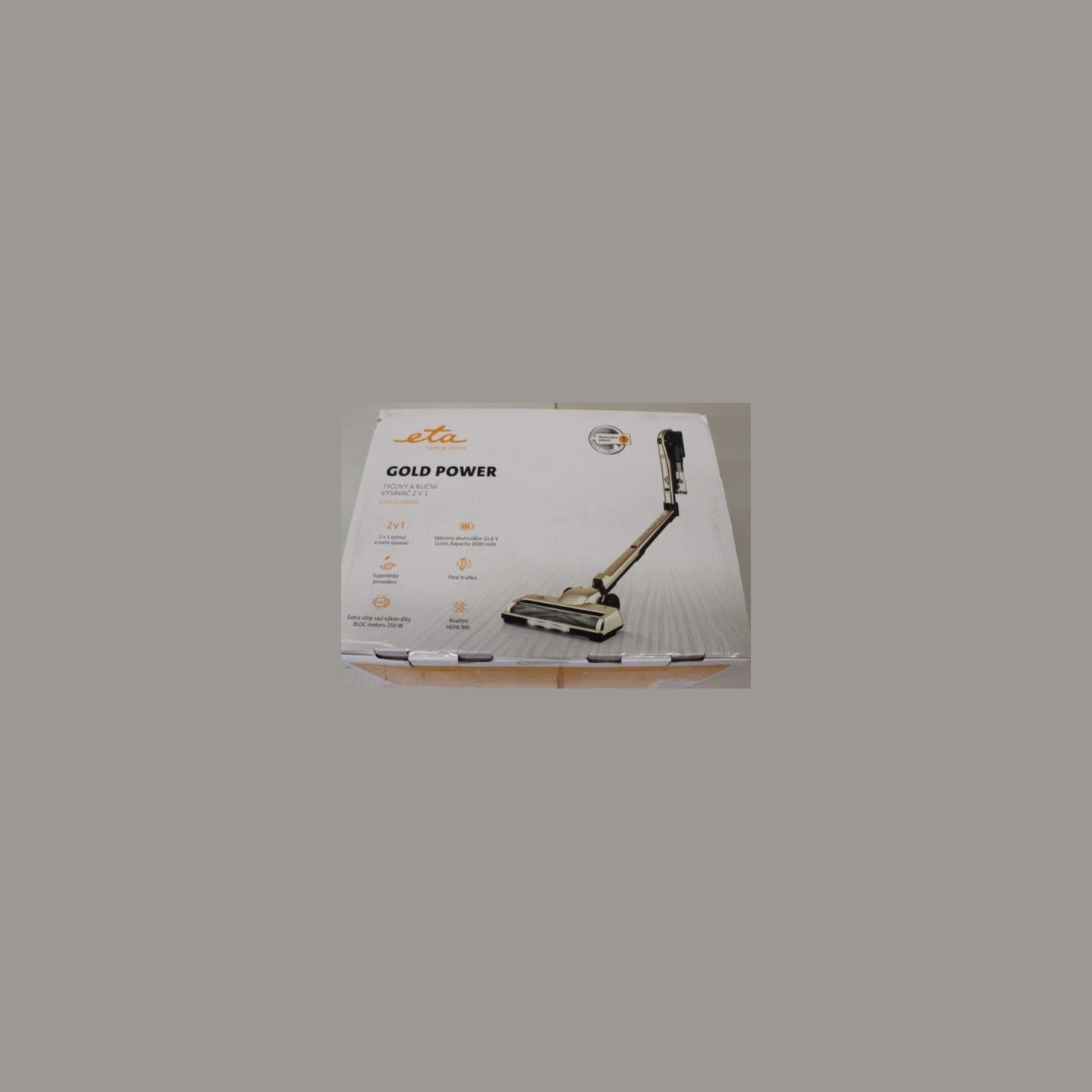 ETA Vacuum Cleaner | Gold Power 1212 90000 | Cordless operating | 250 W | 21.6 V | Operating time (max) 35 min | Cream | Warrant