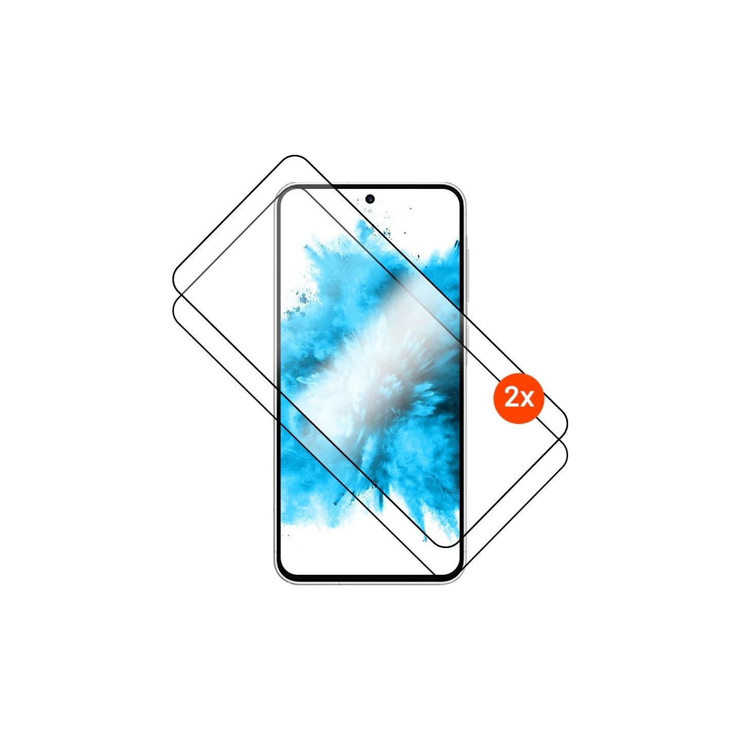 Fixed Full Cover 2,5D Tempered Glass with applicator for Samsung Galaxy A57 5G, 2 pcs, black | Fixed Full Cover 2.5D | Screen pr