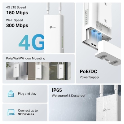 Tp-Link WRL 3G/4G ROUTER 300MBPS/TL-MR100-OUTDOOR TP-LINK