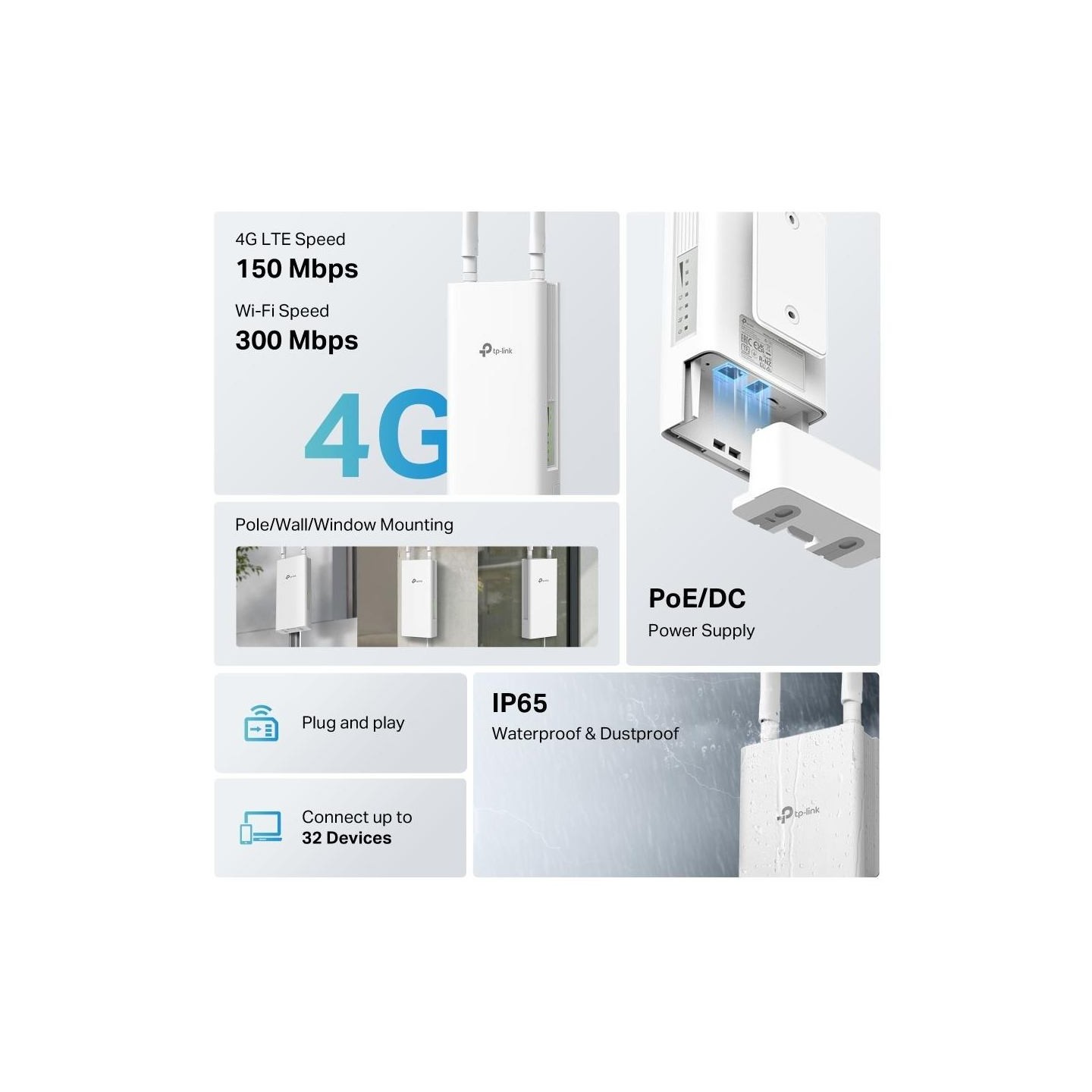 Tp-Link WRL 3G/4G ROUTER 300MBPS/TL-MR100-OUTDOOR TP-LINK