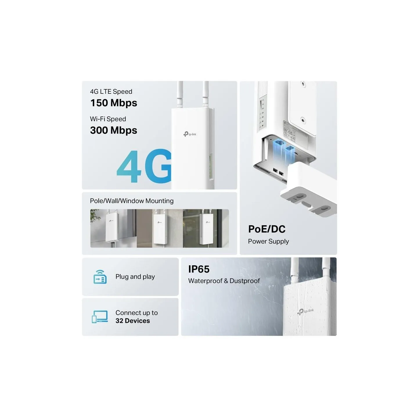 Tp-Link WRL 3G/4G ROUTER 300MBPS/TL-MR100-OUTDOOR TP-LINK