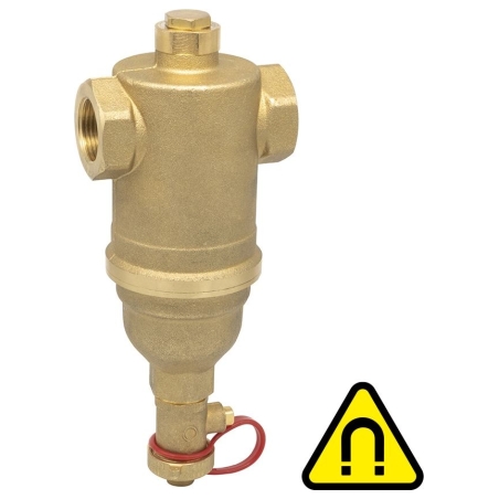 Icma | 746 | F-F dirt separator for heating and cooling systems with a removable magnetic cartridge