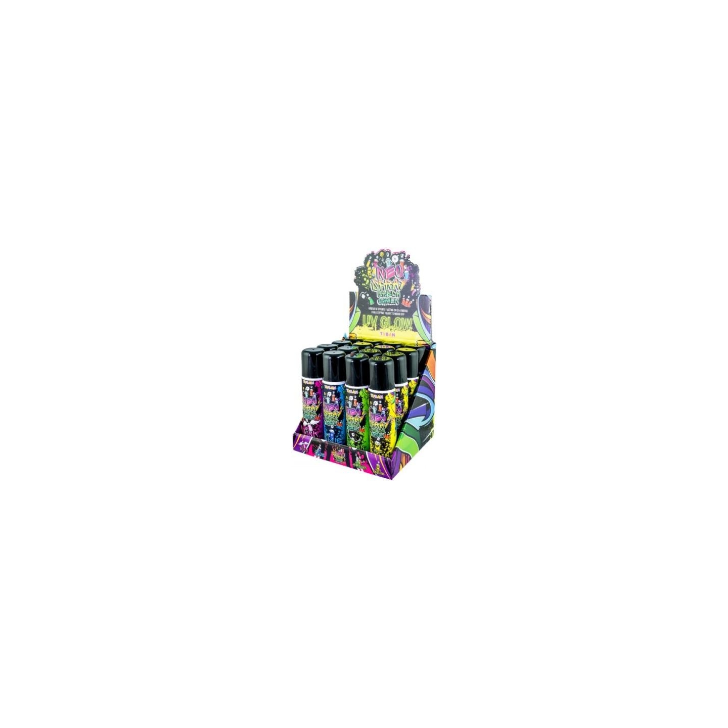 Tuban Neo Chalk spray display 16 pcs mix