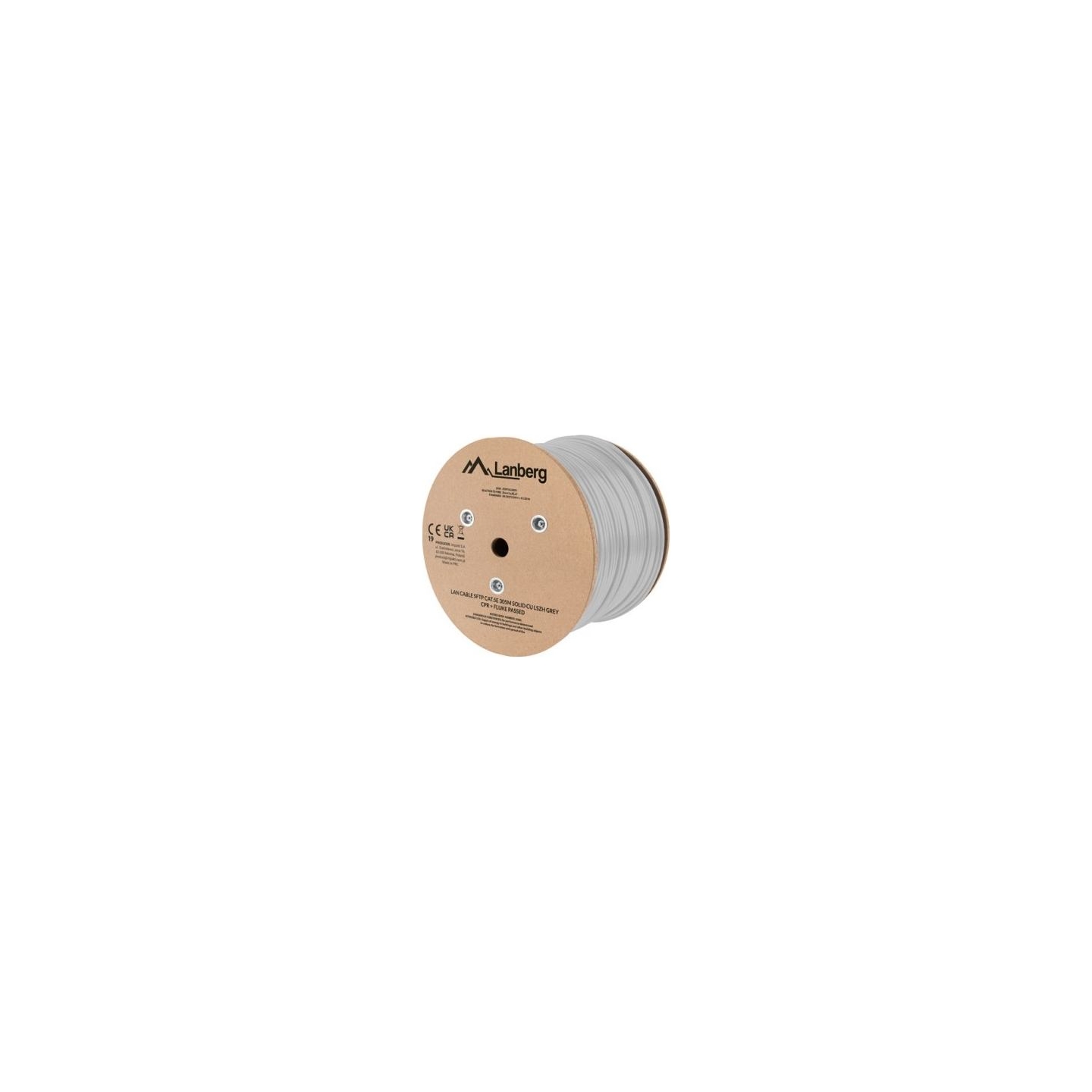 Lanberg Cable LAN SFTP cat.5e 305m wire CU LSZH CRP+FLUKE PASSED gray