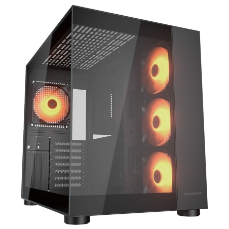 Cougar Gaming COUGAR FV150 RGB PC Case, Mid tower, Black