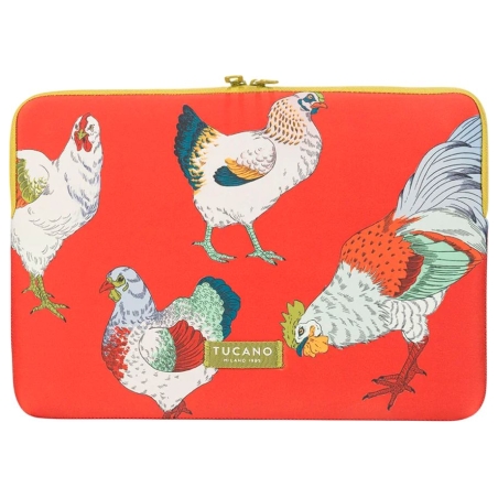 Tucano SLEEVE SCHIZZO MacBook Air 15/ Laptop 13/ Laptop 14, FAUNA GALLINE ORANGE