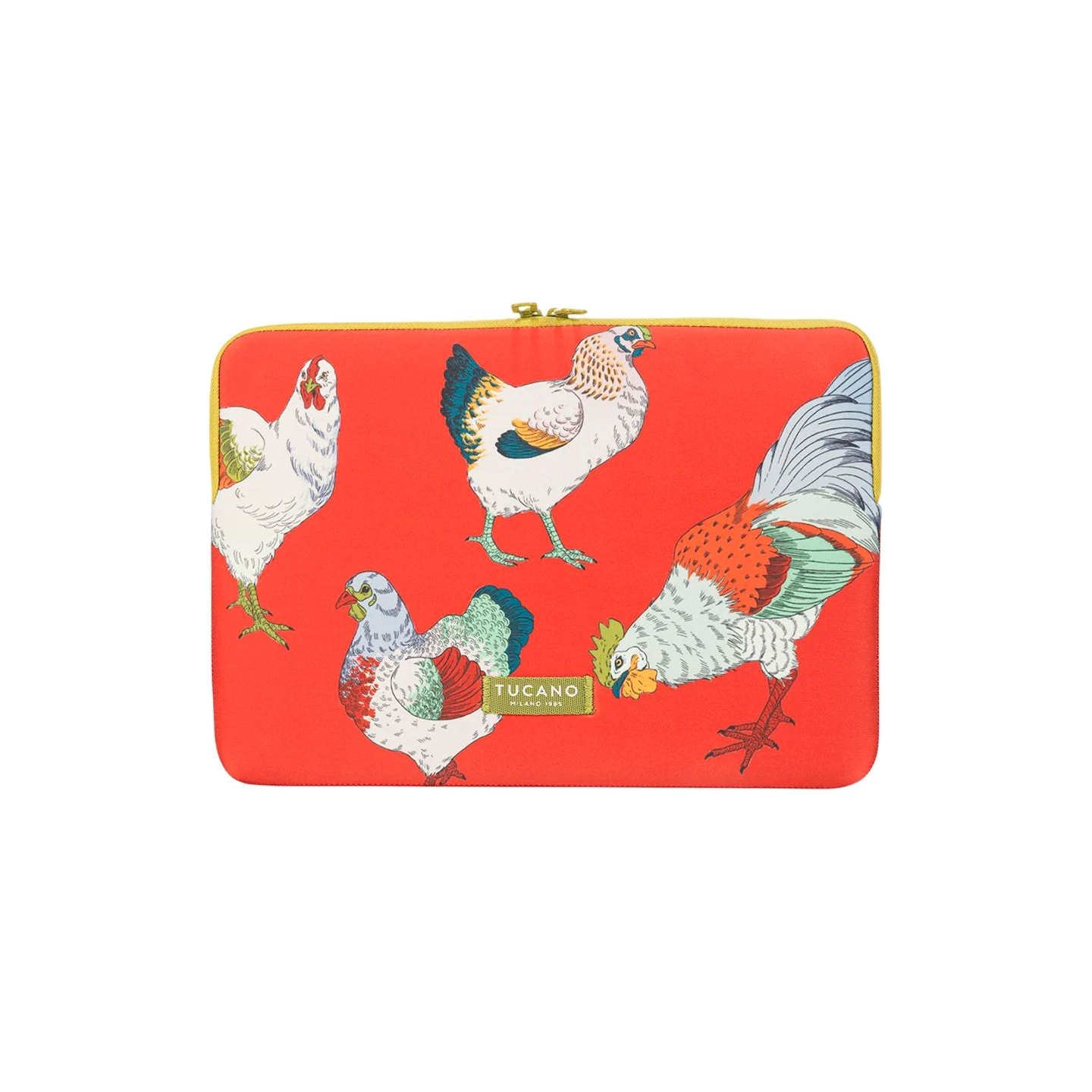 Tucano SLEEVE SCHIZZO MacBook Air 15/ Laptop 13/ Laptop 14, FAUNA GALLINE ORANGE
