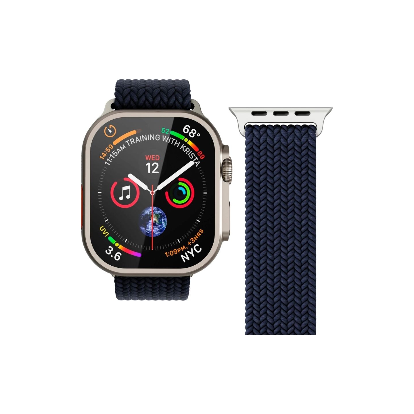 Vonmahlen Woven Loop 44, 45, 46, 49mm One Size, Navy