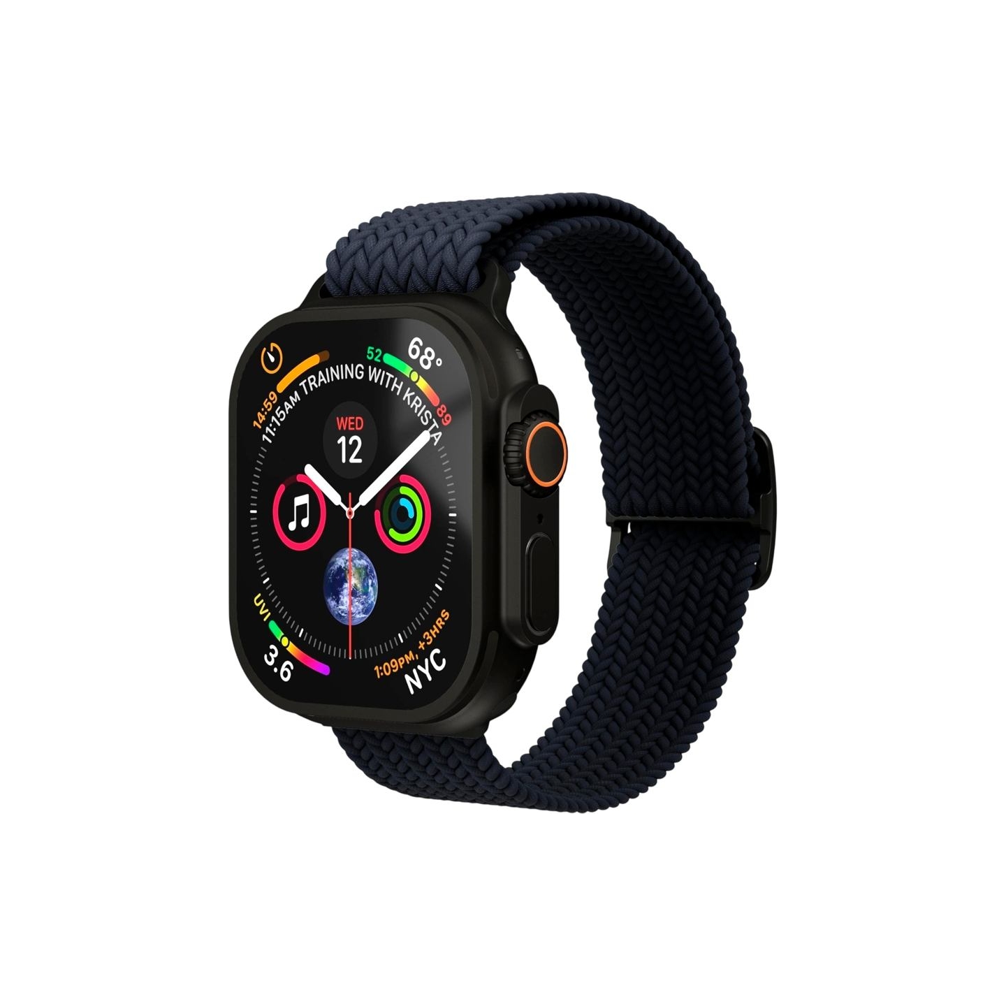 Vonmahlen Woven Loop 44, 45, 46, 49mm One Size, Navy Black