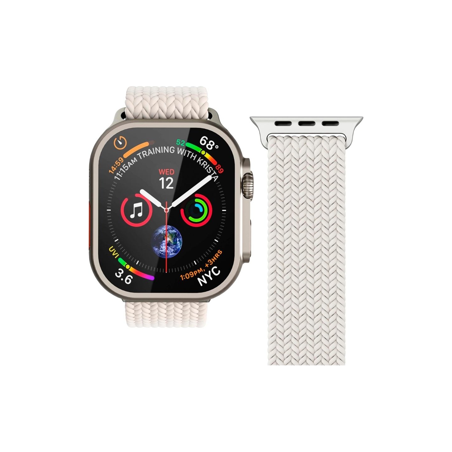 Vonmahlen Woven Loop 40, 41, 42mm One Size, Cream