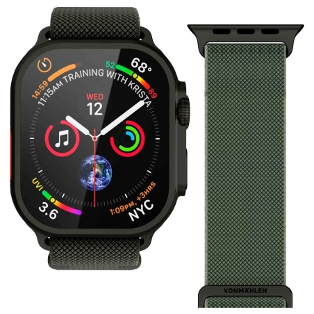 Vonmahlen Classic Nylon Loop 44, 45, 46, 49mm One Size, Olive Black