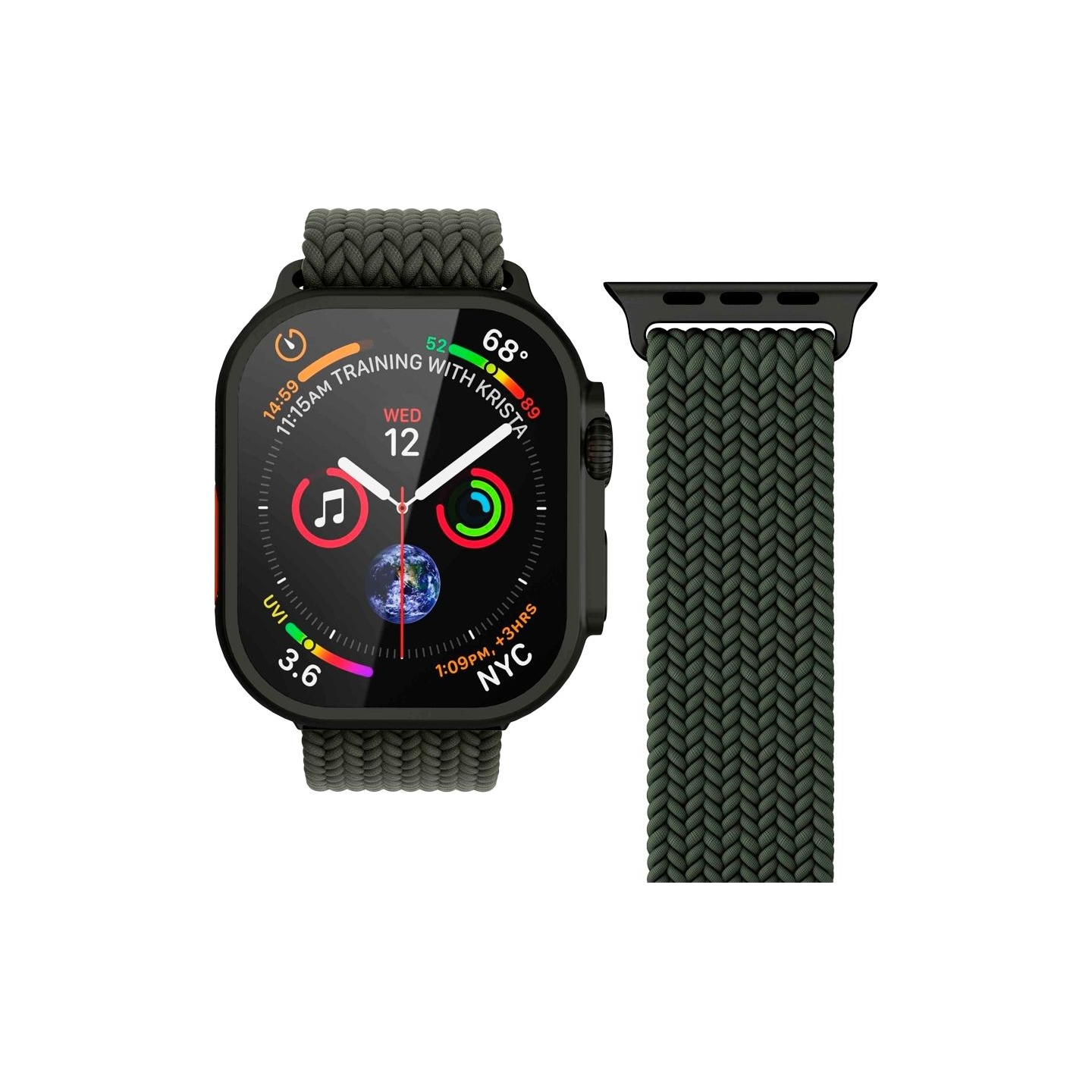 Vonmahlen Woven Loop 40, 41, 42mm One Size, Olive Black