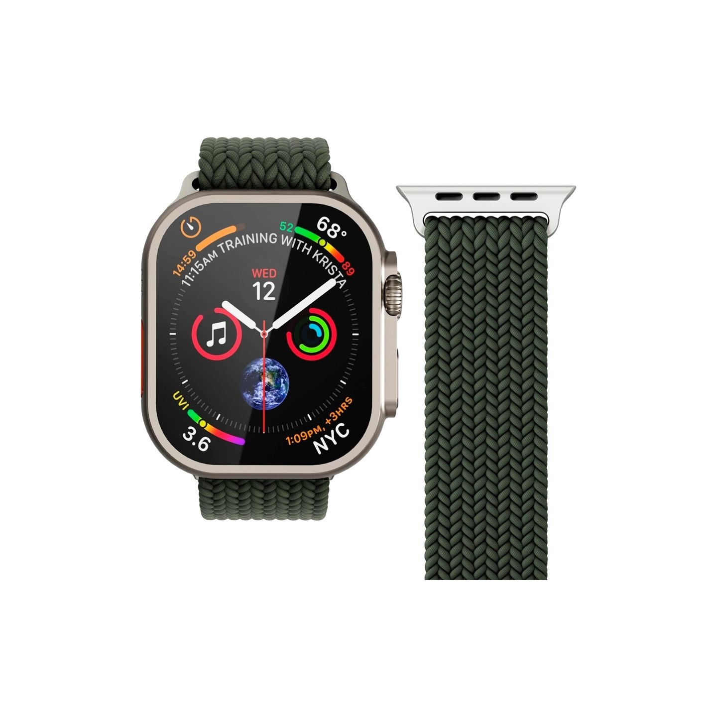 Vonmahlen Woven Loop 44, 45, 46, 49mm One Size, Olive