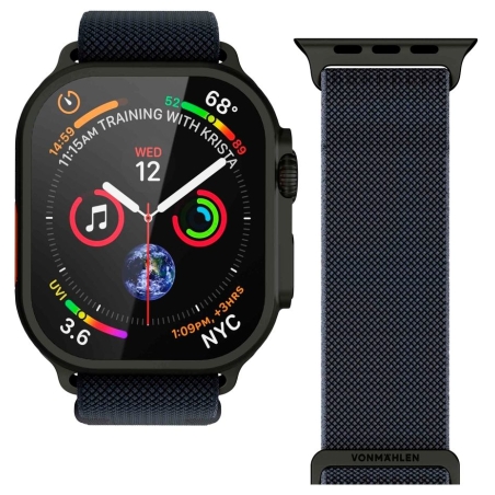 Vonmahlen Classic Nylon Loop 40, 41, 42mm One Size, Navy Black