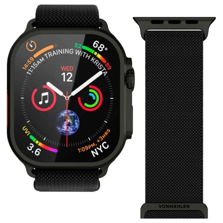 Vonmahlen Classic Nylon Loop 44, 45, 46, 49mm One Size All, Black