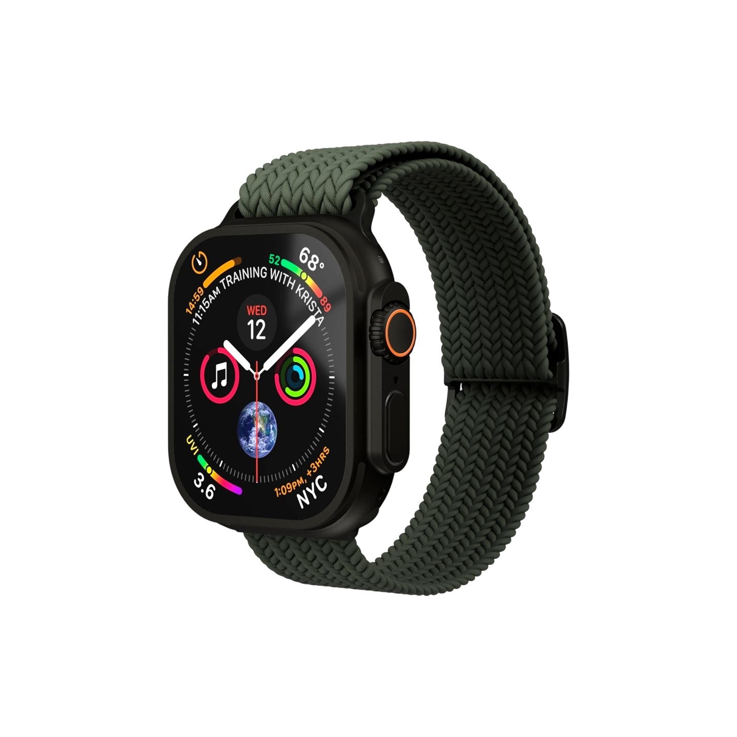 Vonmahlen Woven Loop 44, 45, 46, 49mm One Size, Olive Black