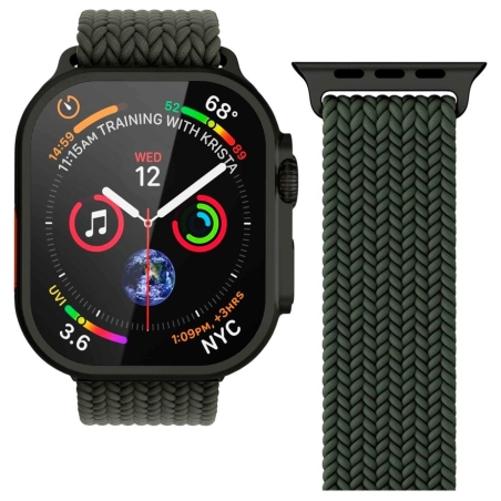 Vonmahlen Woven Loop 44, 45, 46, 49mm One Size, Olive Black