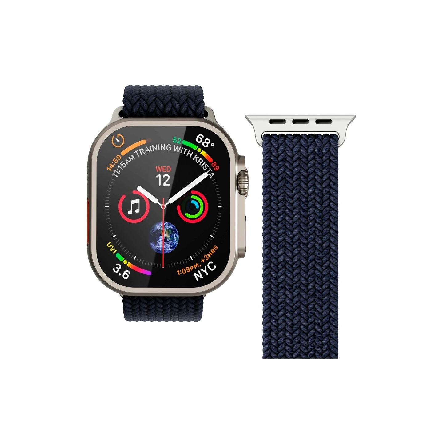Vonmahlen Woven Loop 40, 41, 42mm One Size, Navy