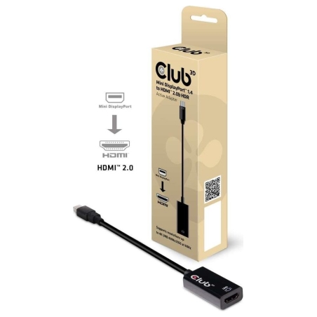 Club3D I/O ADAPTER MINI DP TO HDMI/ACTIVE M/F CAC-1180 CLUB3D