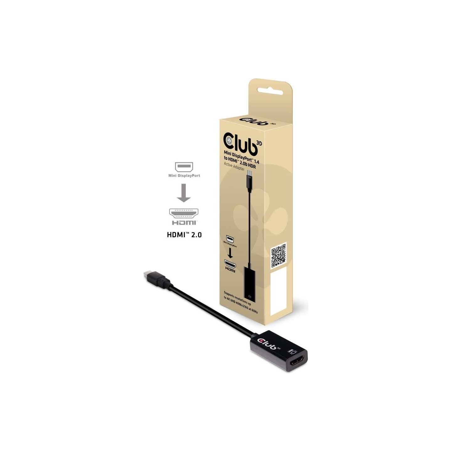 Club3D I/O ADAPTER MINI DP TO HDMI/ACTIVE M/F CAC-1180 CLUB3D