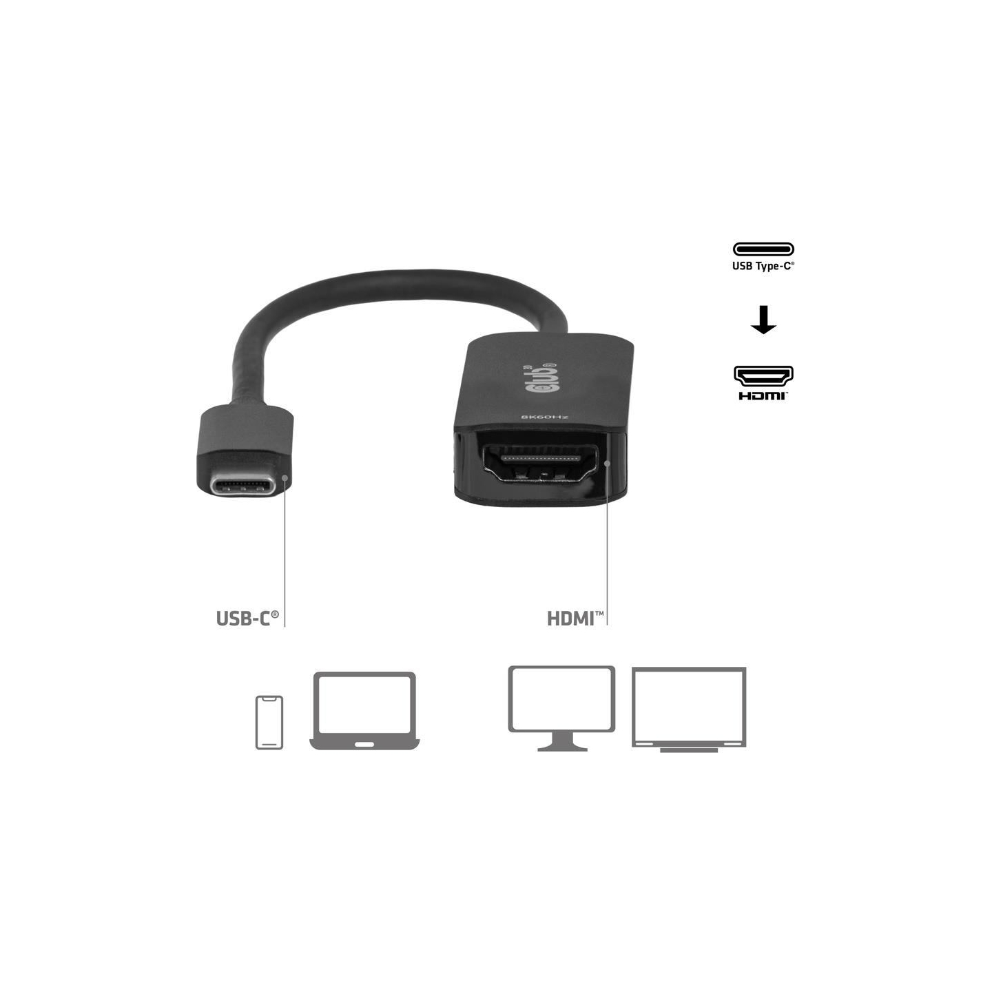 Club3D I/O ADAPTER USB-C TO HDMI/CAC-2505 CLUB3D