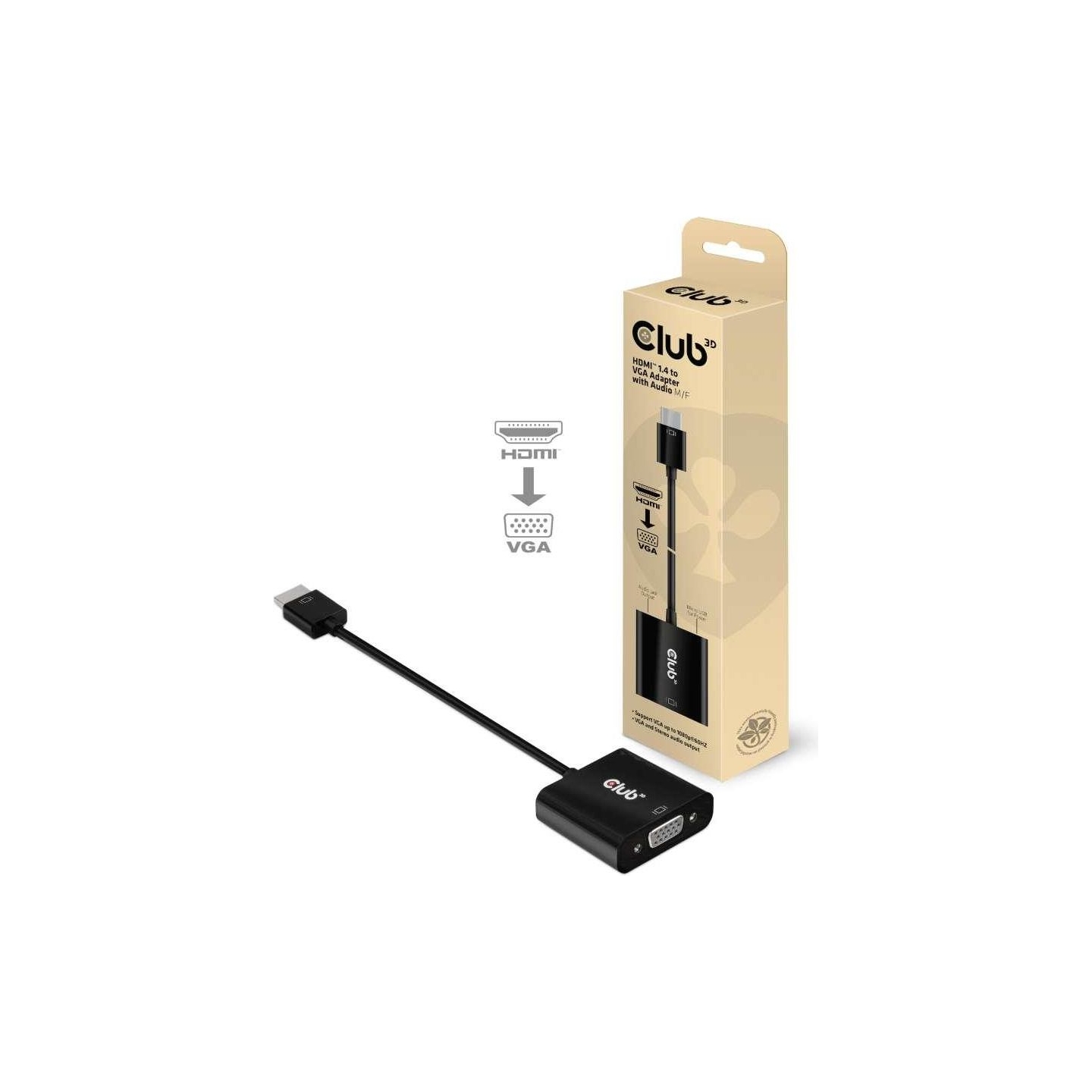 Club3D I/O ADAPTER HDMI TO VGA/AUDIO M/F CAC-1302 CLUB3D