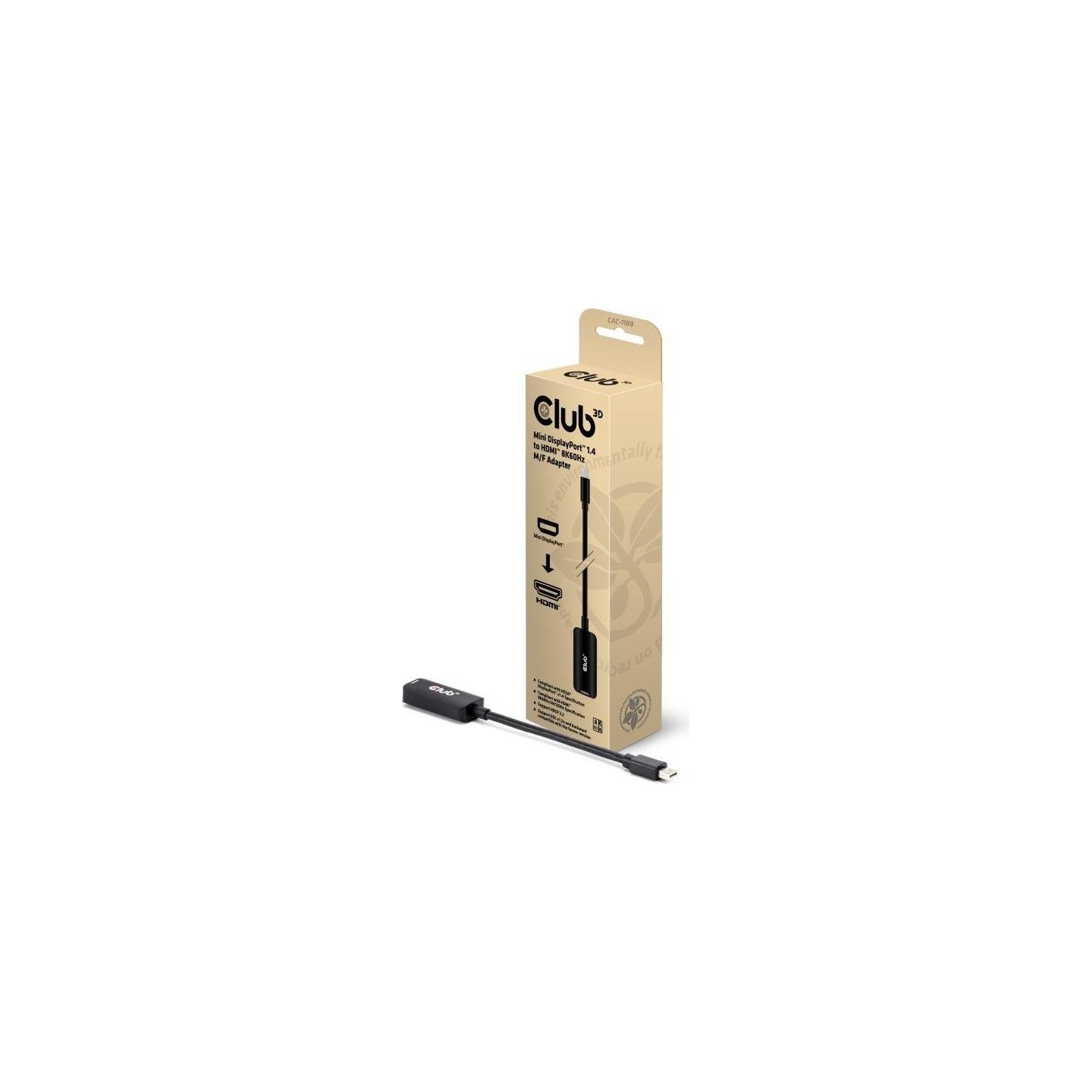 Club3D I/O ADAPTER MINI DP TO HDMI/M/F CAC-1188 CLUB3D