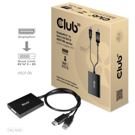 Club3D I/O ADAPTER DP TO DUAL LINK/DVI-D HDCP CAC-1010 CLUB3D