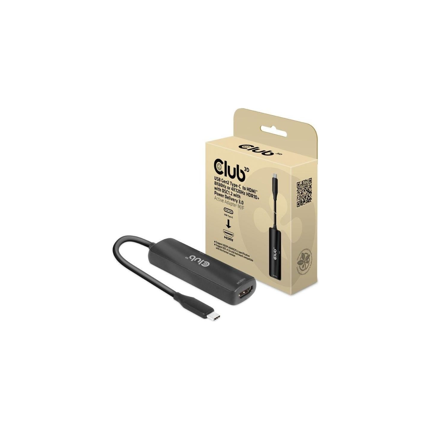 Club3D I/O ADAPTER USB-C TO HDMI/M/F CAC-1588 CLUB3D