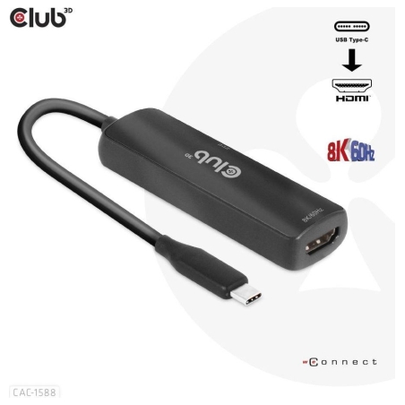 Club3D I/O ADAPTER USB-C TO HDMI/M/F CAC-1588 CLUB3D
