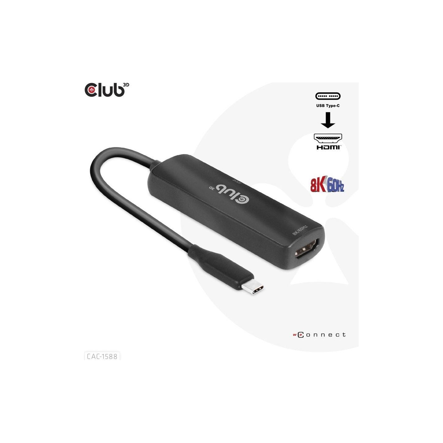 Club3D I/O ADAPTER USB-C TO HDMI/M/F CAC-1588 CLUB3D