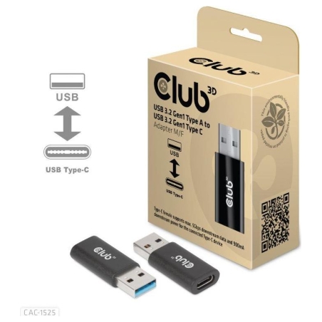 Club3D I/O ADAPTER USB3.2 TO USB-C/M/F CAC-1525 CLUB3D