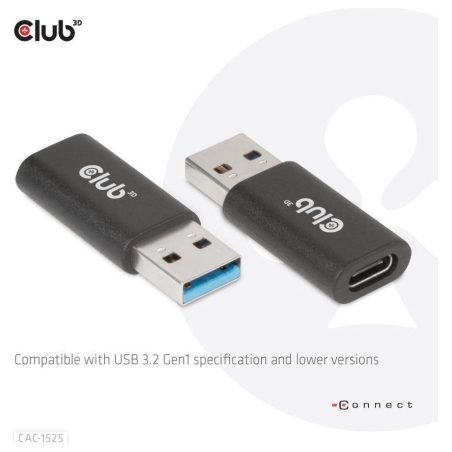 Club3D I/O ADAPTER USB3.2 TO USB-C/M/F CAC-1525 CLUB3D