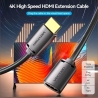 Vention CABLE HDMI MALE/FEMALE 4K/0.5M BLACK AHCBD VENTION