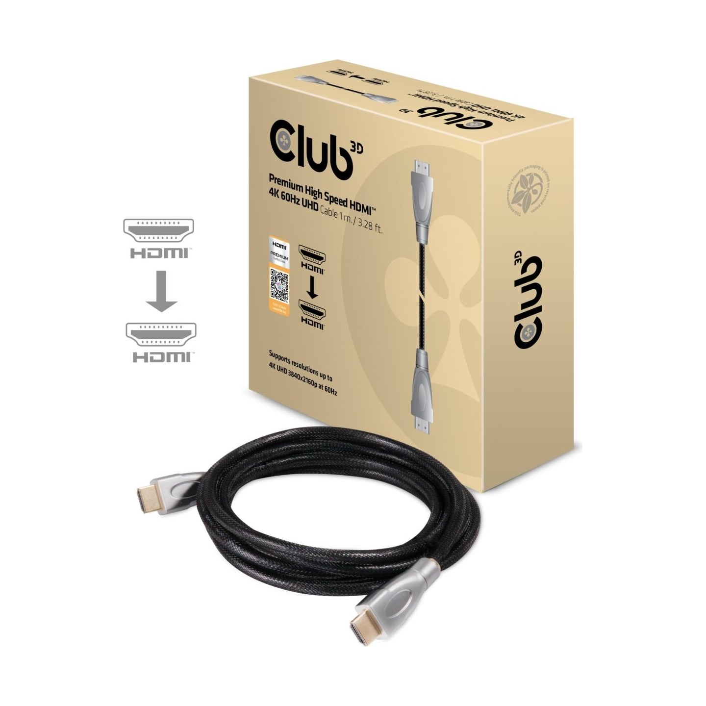 Club3D CABLE HDMI TO HDMI 1M/M/M CAC-1311 CLUB3D
