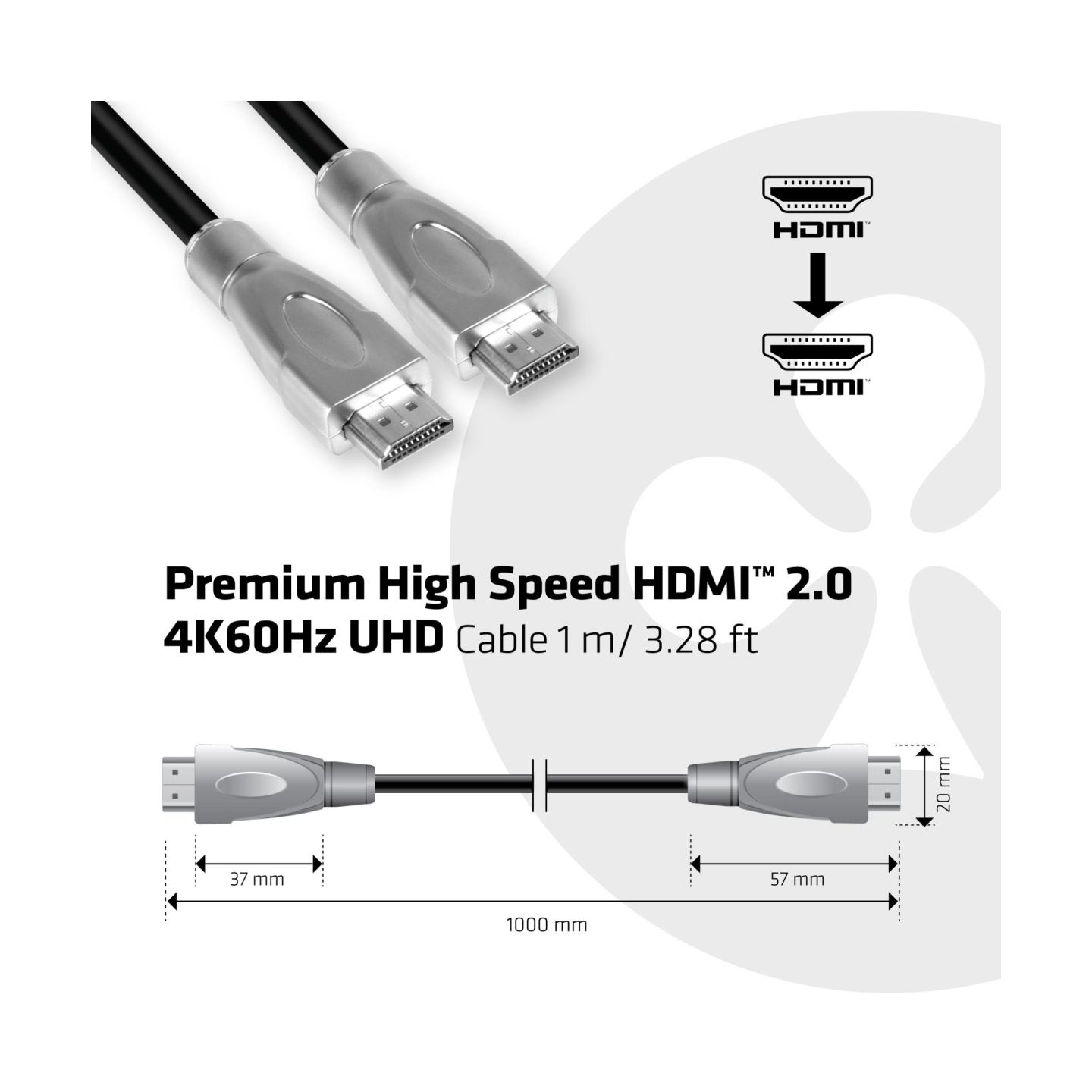 Club3D CABLE HDMI TO HDMI 1M/M/M CAC-1311 CLUB3D