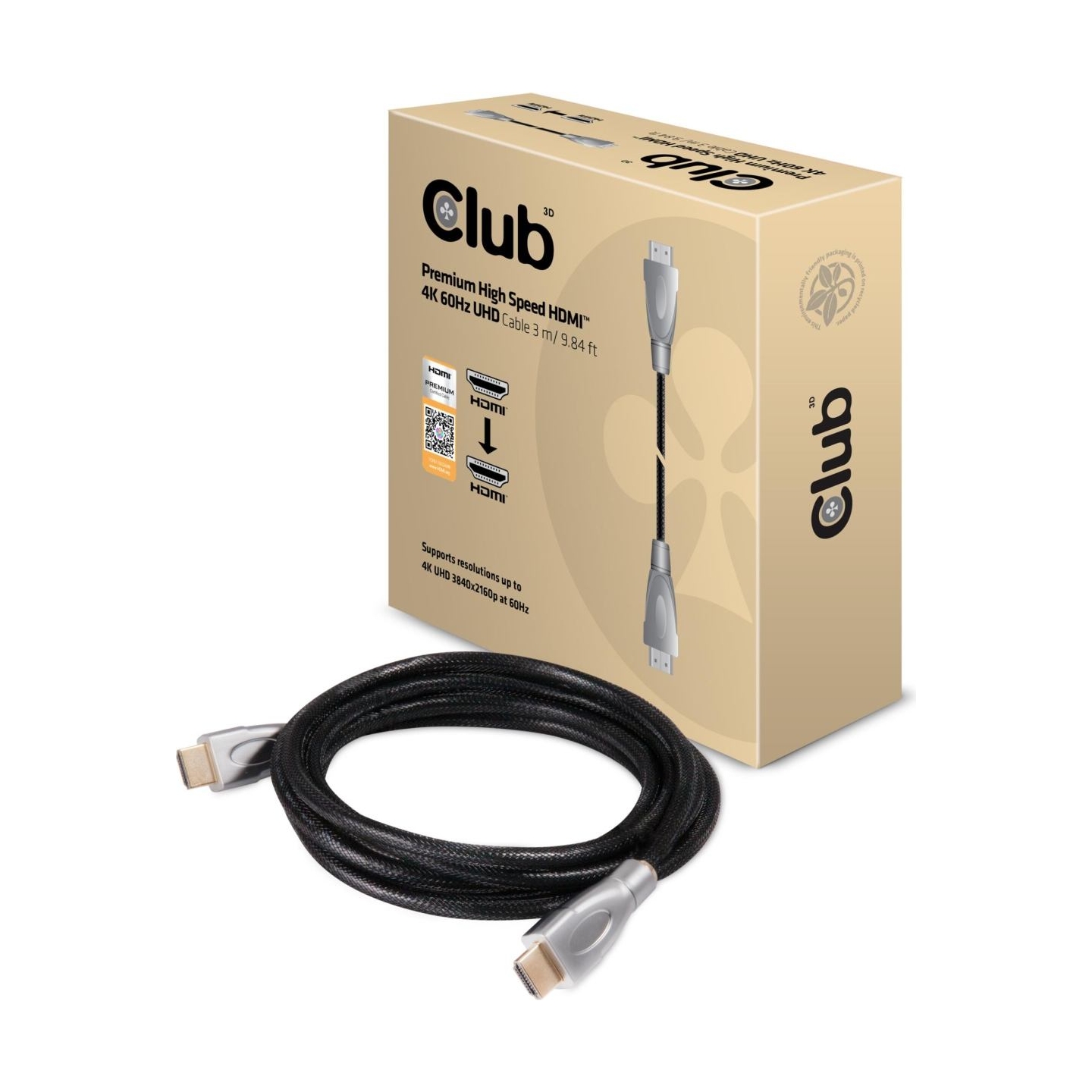 Club3D CABLE HDMI 3M/PREMIUM CAC-1310 CLUB3D