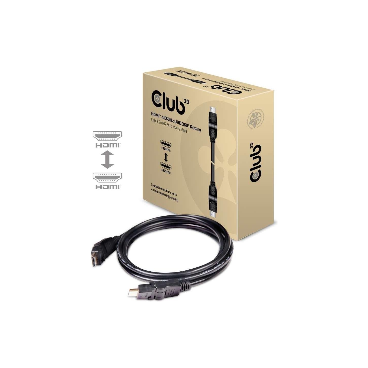 Club3D CABLE HDMI TO HDMI 2M/M/M CAC-1360 CLUB3D