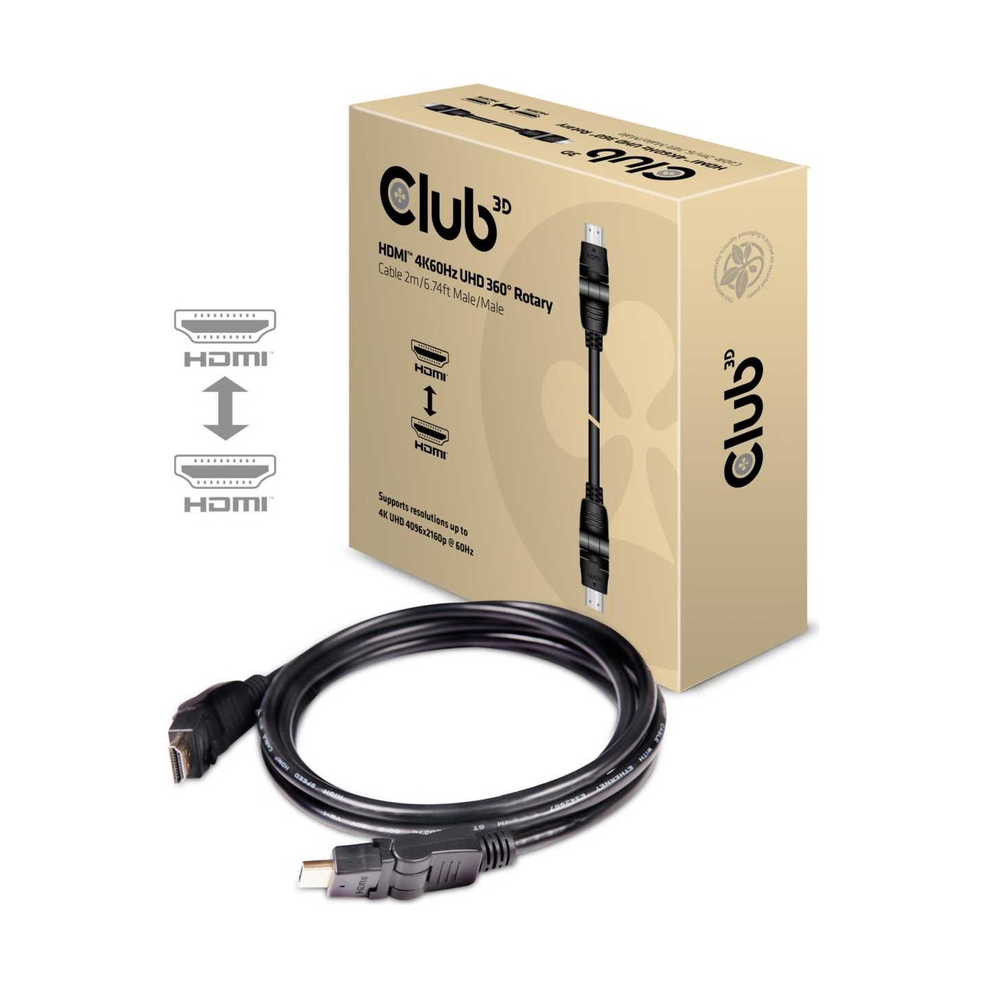 Club3D CABLE HDMI TO HDMI 2M/M/M CAC-1360 CLUB3D