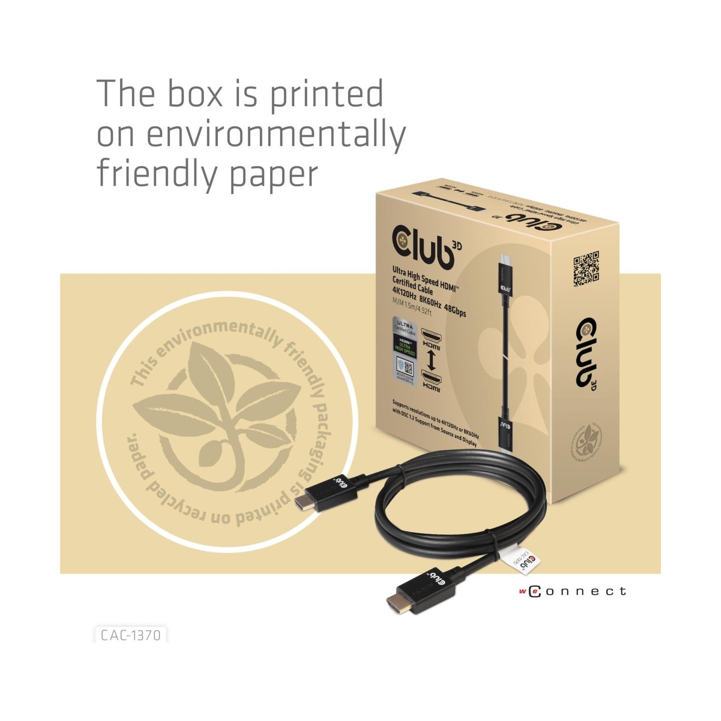 Club3D CABLE HDMI TO HDMI 1.5M/M/M CAC-1370 CLUB3D