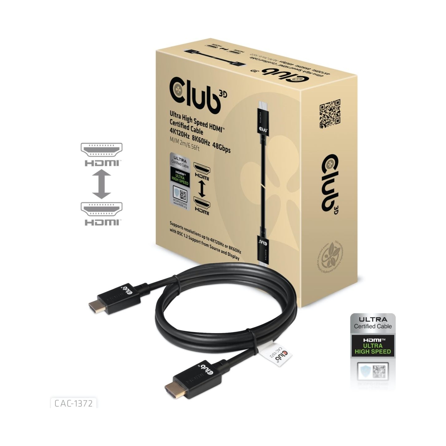 Club3D CABLE HDMI TO HDMI 2M/M/M CAC-1372 CLUB3D