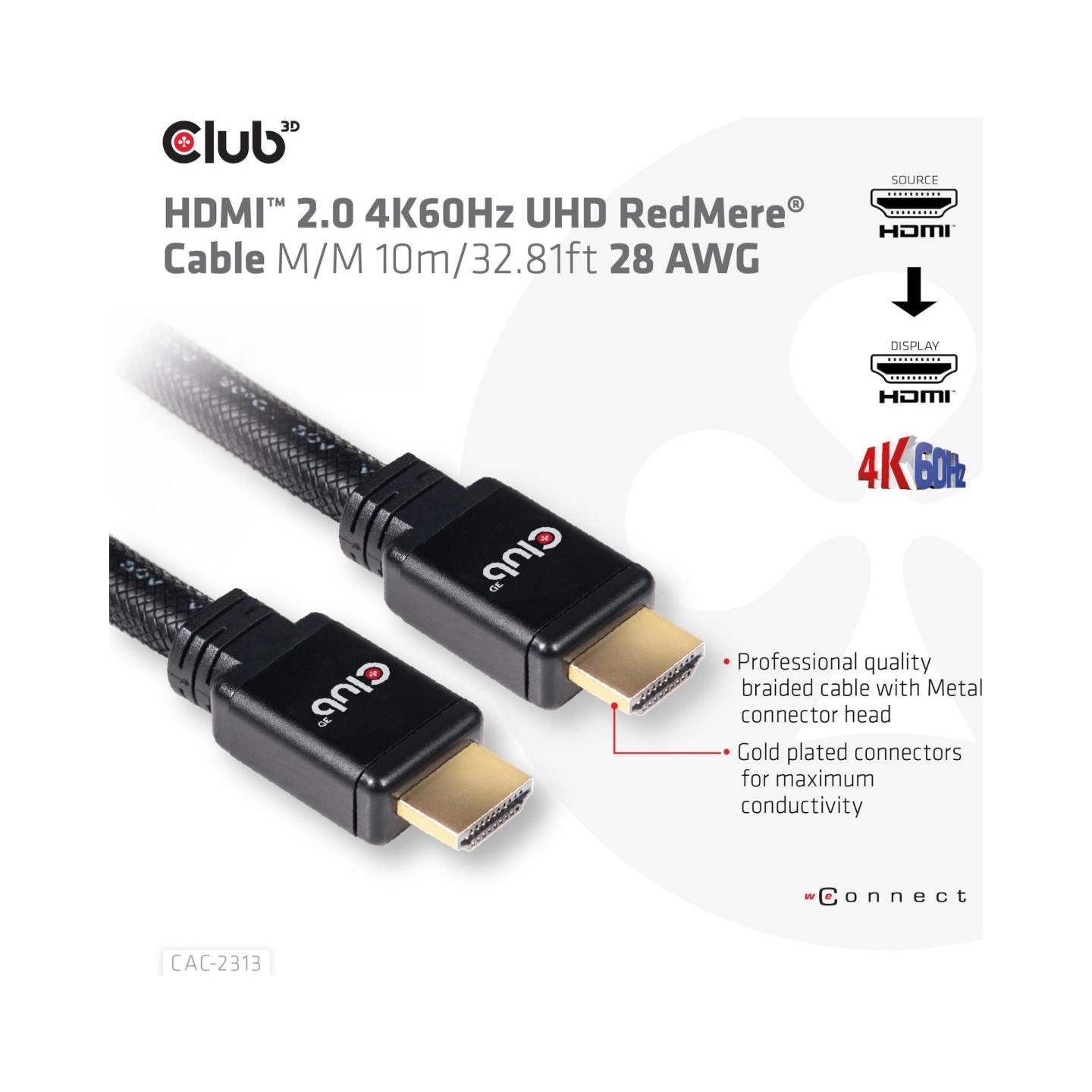 Club3D CABLE HDMI TO HDMI 10M/M/M CAC-2313 CLUB3D